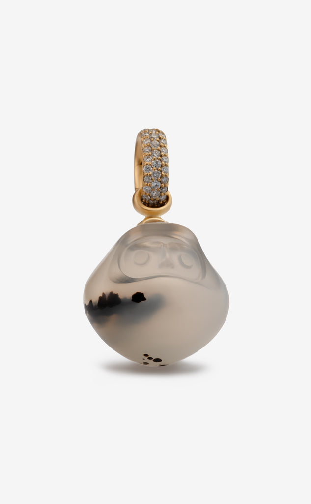 Montana Agate | Carved Daruma