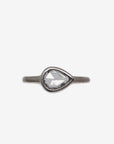 Pear rose cut diamond | 0.70 ct | classic bezel ring