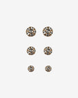 Black and Silver Diamond Uni Studs