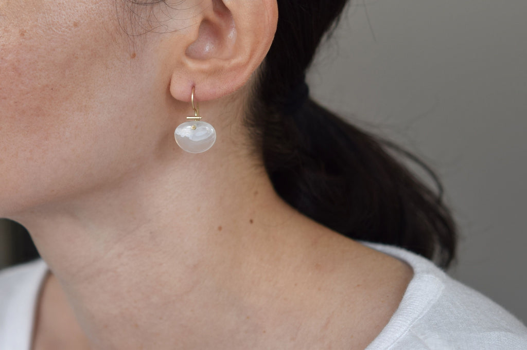 Medium Lingzhi | Kiku earrings | Keegan Agate