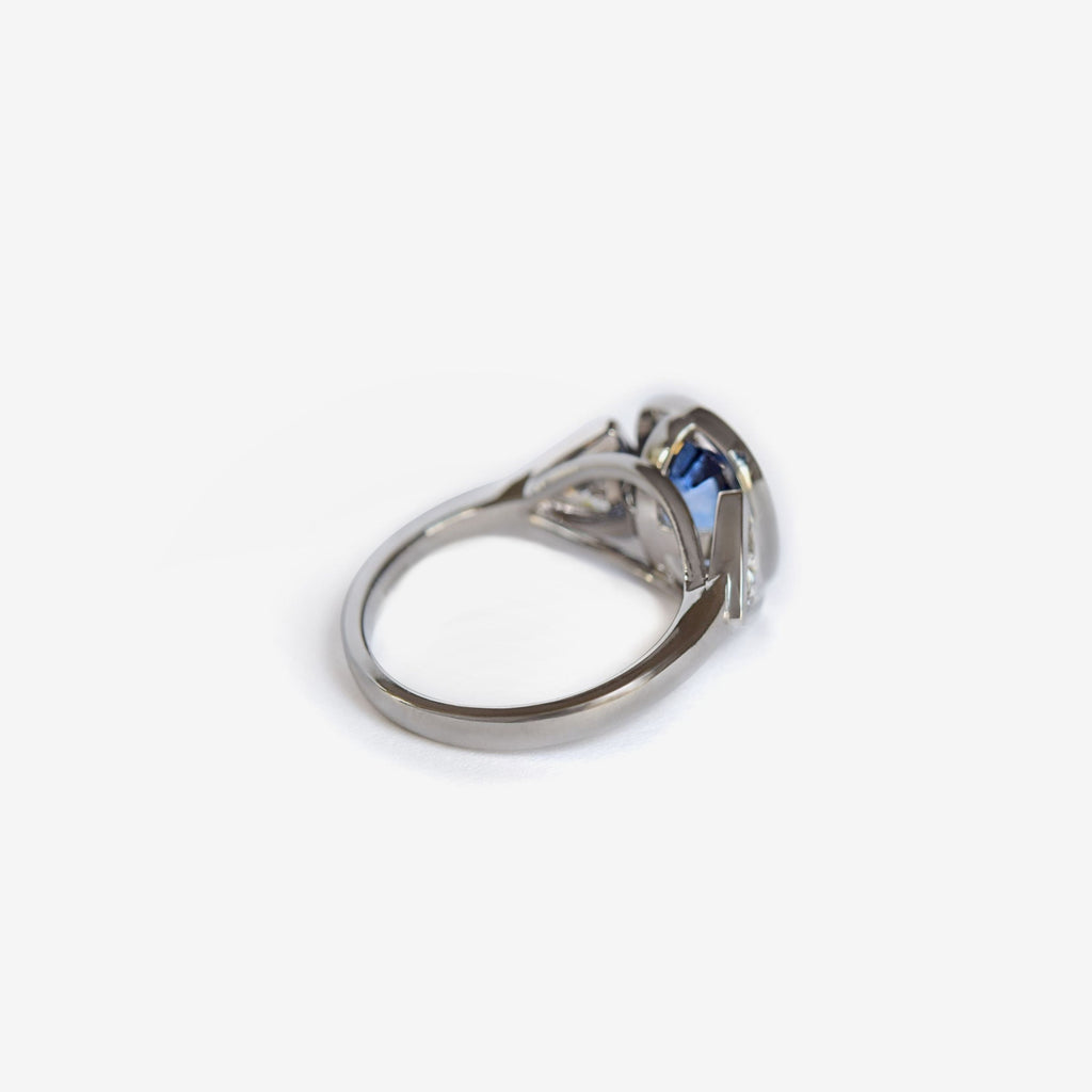 Three Stone Sapphire & Diamond Ring