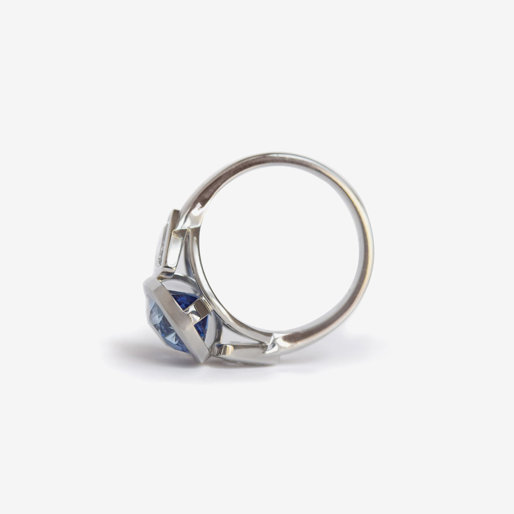 Three Stone Sapphire & Diamond Ring