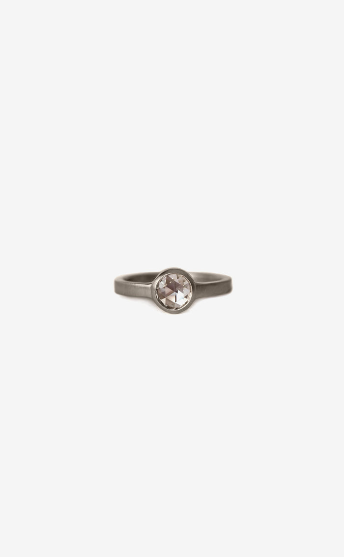 Rose Cut Diamond | 0.50 ct | flat band bezel ring